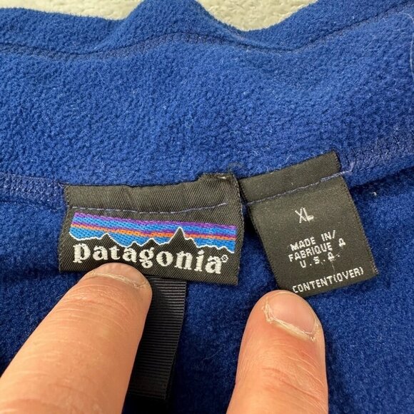 Patagonia El Capilene Vintage Blue Fleece Jacket Men’s Size XL Made in USA - Picture 13 of 13